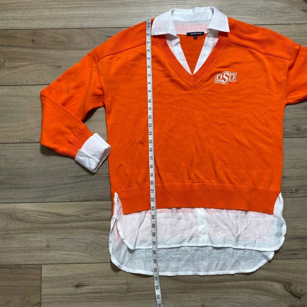 Emerson Street‎ Clothing Womens OSU Cowboys Built In Short Sweater Small Orange - Picture 5 of 8